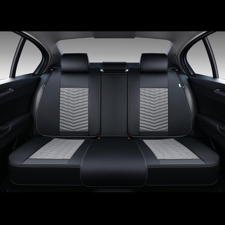 FLORICH Autositzbezüge, Premium Leder Vorder und Rücksitzbezüge, 5 Stück, universelles Auto-Innenaus