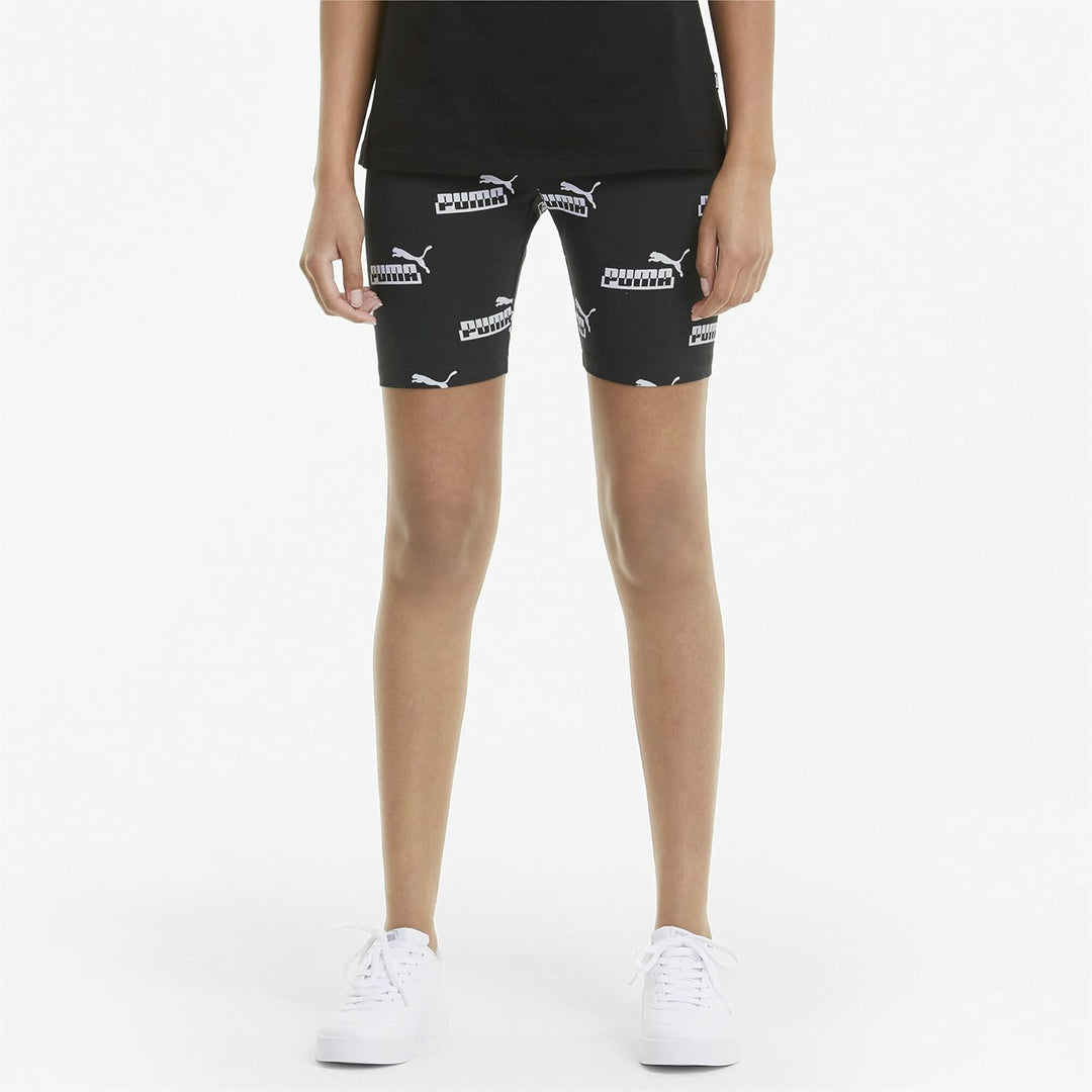PUMA Damen Strumpfhose Verstärkte Shorts mit 17,8 cm XS Schwarz (Schwarz), XS Schwarz (Schwarz)