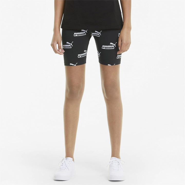 PUMA Damen Strumpfhose Verstärkte Shorts mit 17,8 cm XS Schwarz (Schwarz), XS Schwarz (Schwarz)