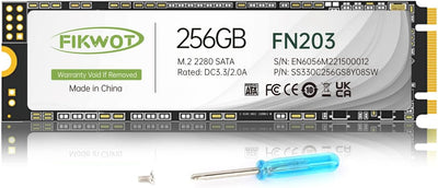 Fikwot FN203 256GB M.2 SATA SSD - SLC Cache 3D NAND TLC SATA III 6Gb/s M.2 2280 NGFF Internal Solid