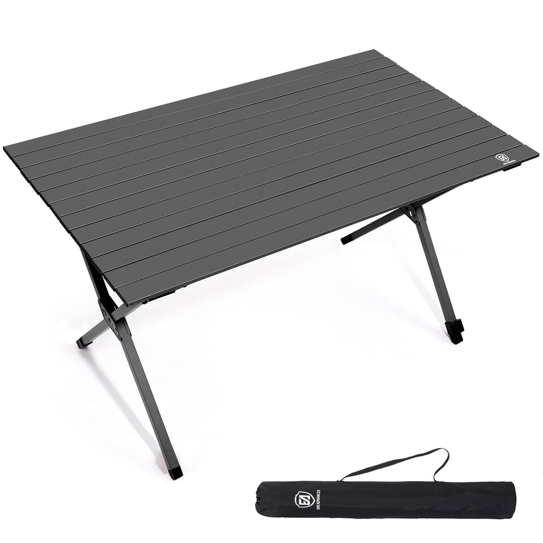 EVER ADVANCED Campingtisch Klappbar Aluminium 120X70CM Klapptisch 80KG Belastbar Aufrollbarer Tischp