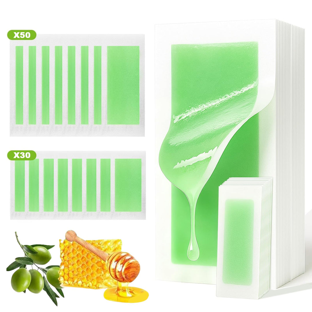 80 Stück Kaltwachsstreifen, Wachsstreifen Haarentfernung, Wax Strips, Augenbrauen Wachsstreifen, Kal