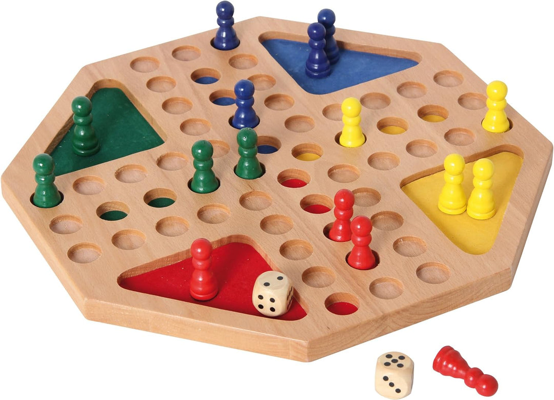 Bartl 100962 Ludo achteckig-Gesellschaftsspiel für 4 Spieler