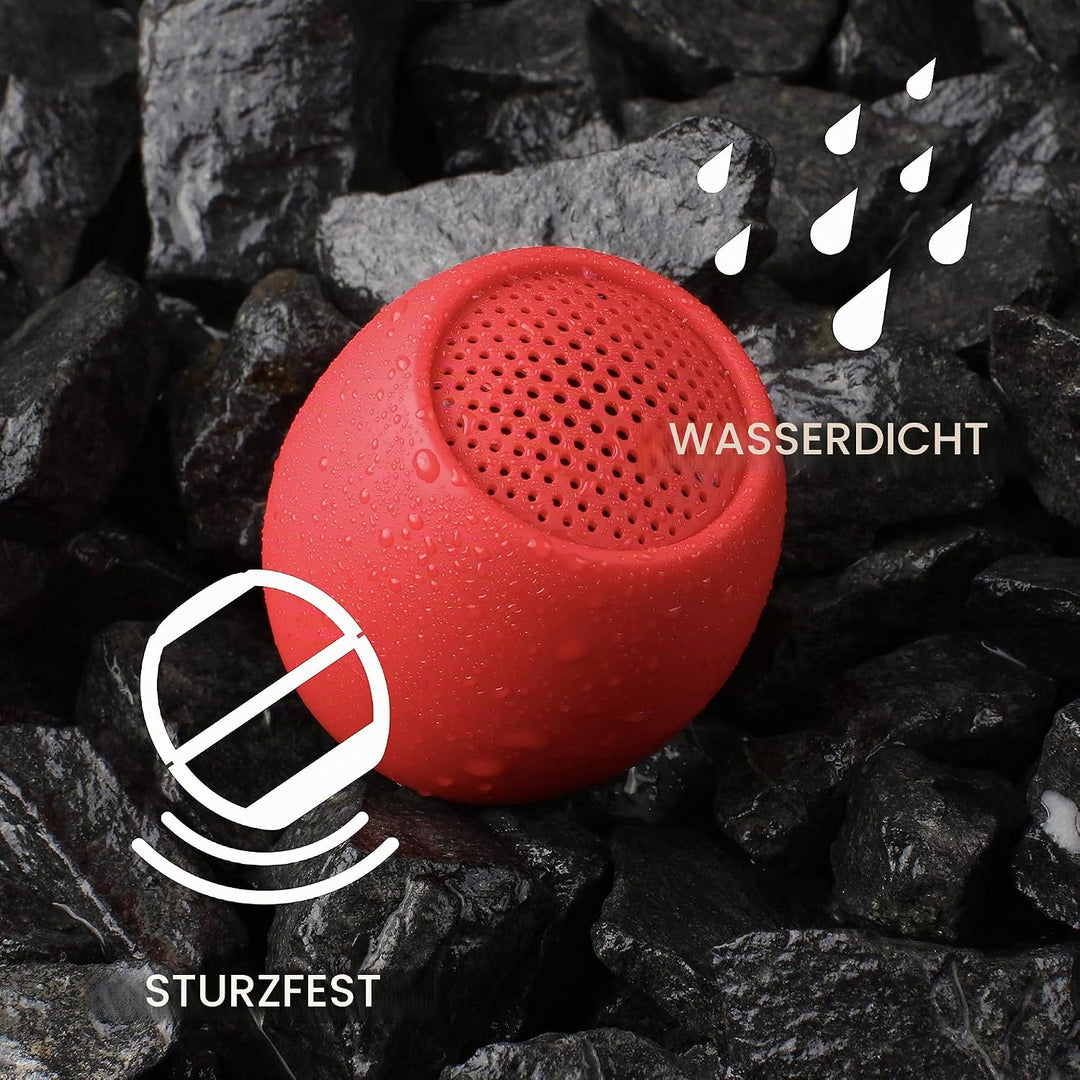Boompods Zero Mini Bluetooth Lautsprecher - tragbarer Outdoor Lautsprecher, IPX6 Wasserschutz &amp; 5 St