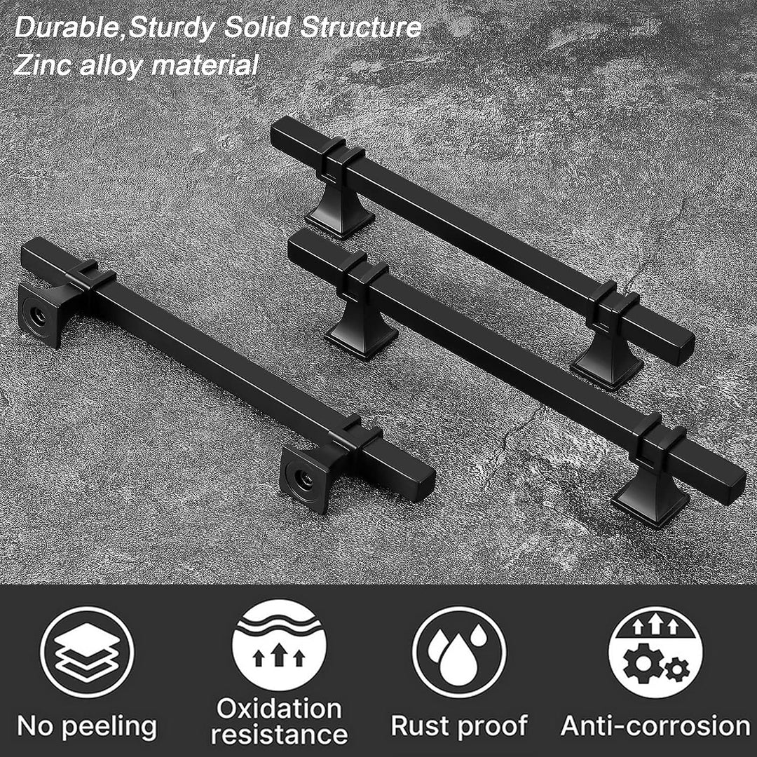 LONTAN 20 Stück Möbelgriffe Schwarz 128mm Griffe für Küchenschränke Schrankgriffe aus Edelstahl Schu