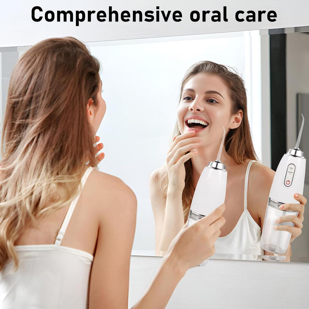 Munddusche Testsieger 2026, Munddusche Kabellos, Water Flosser 3 Modi & 4 Düsen, IPX7 Wasserdicht, f