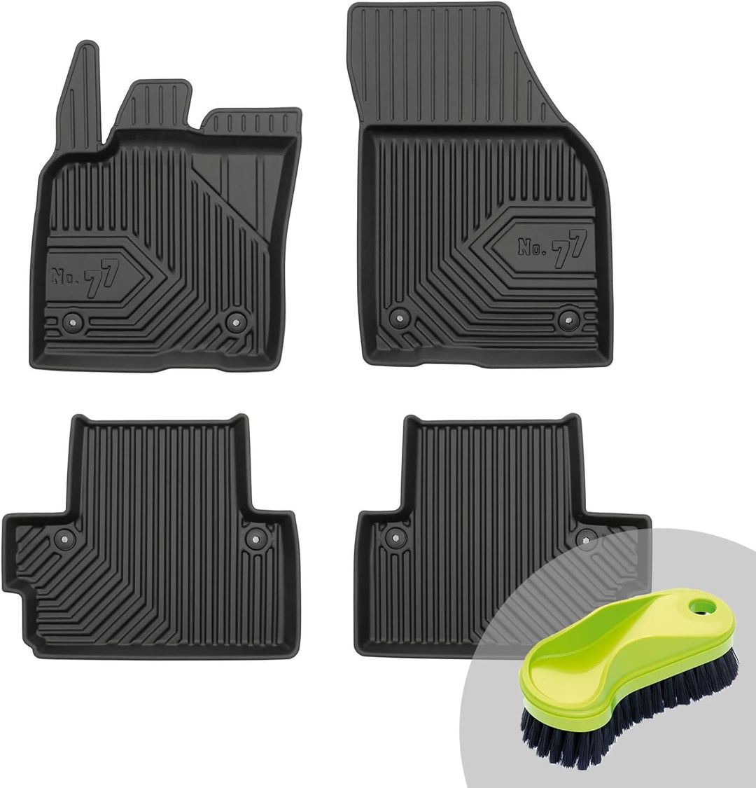 FROGUM No.77 Gummimatten Ganzjahresset von Auto Fussmatten Autofussmatten für Volvo C30 2006-2012 |