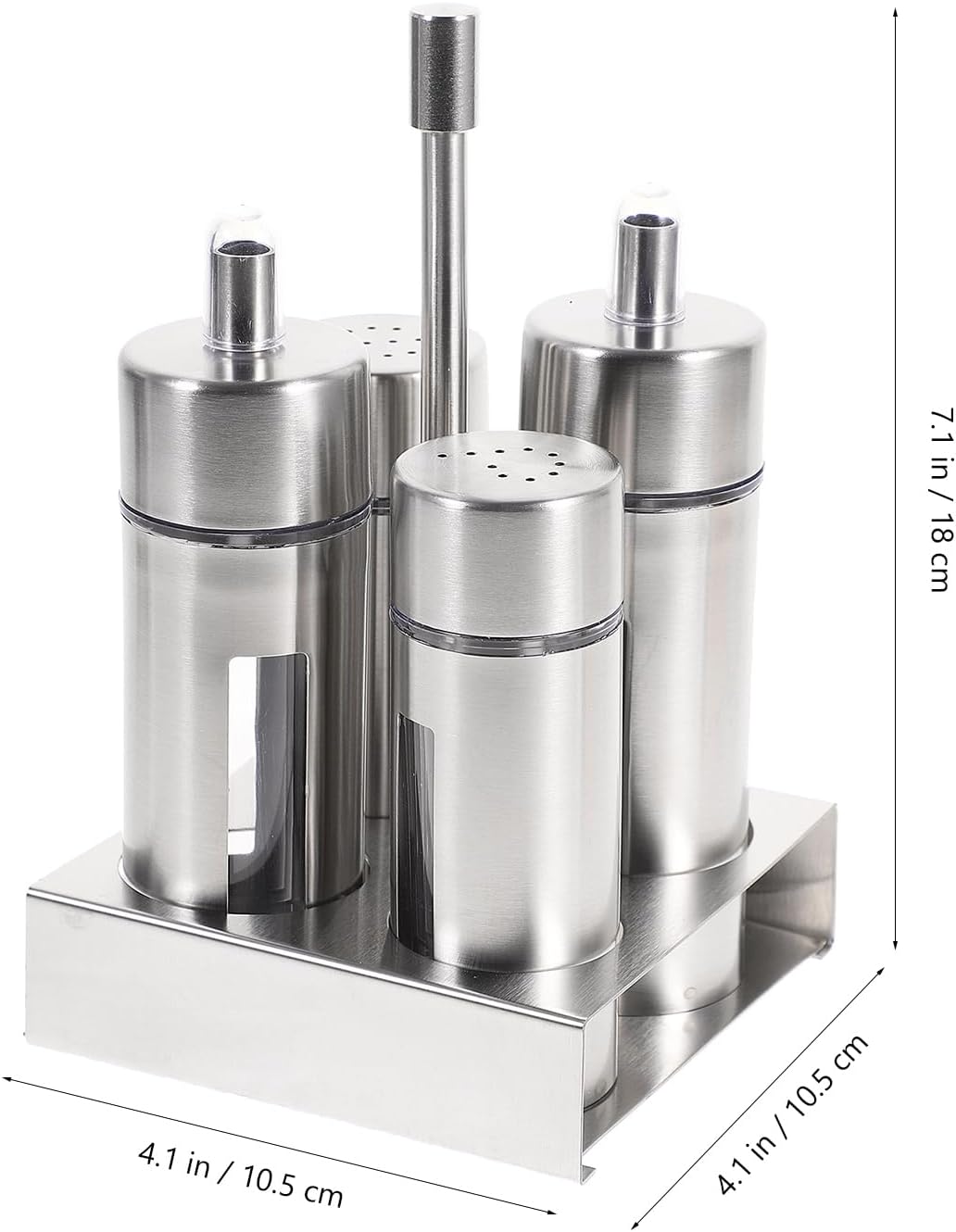 YARNOW Öl Und Essig Salz Pfeffer Menage Flasche Set Edelstahl Gewürz Dispenser Salz Pfeffer Shaker E