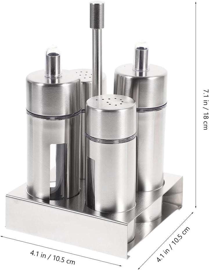 YARNOW Öl Und Essig Salz Pfeffer Menage Flasche Set Edelstahl Gewürz Dispenser Salz Pfeffer Shaker E
