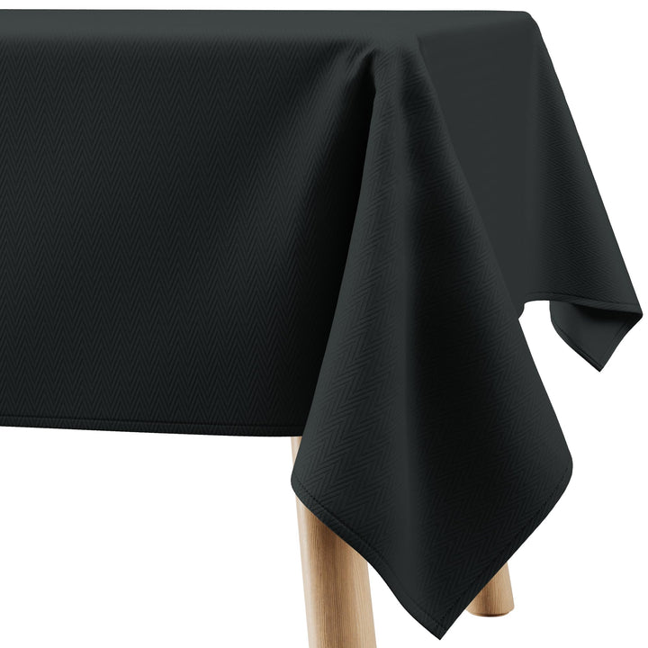 Filumi Tischdecke 60x60 cm Schwarz Abwaschbar Für Indoor Outdoor geometrisches Zickzackmuster Verte