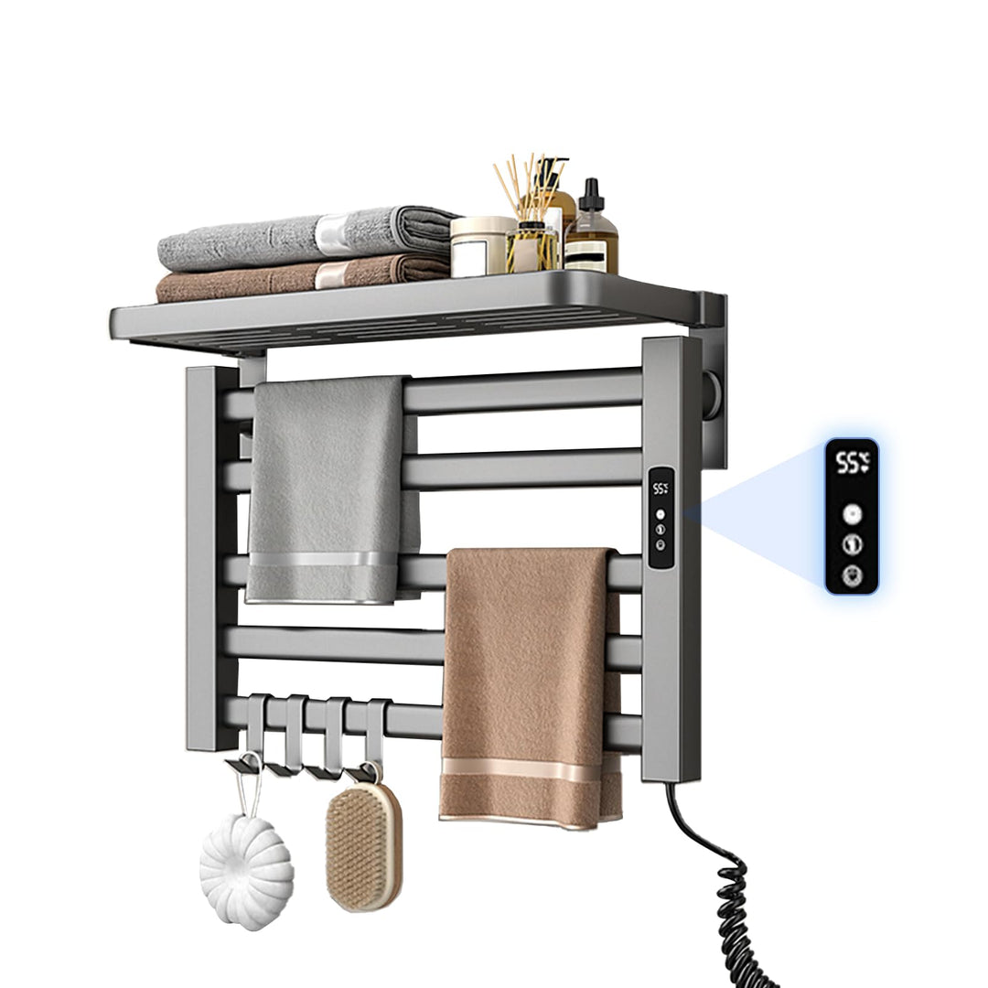 Handtuchheizkörper Elektrisch Klein mit Regal, 80W Handtuchtrockner Heizkörper, Bad Heizkörper Elekt