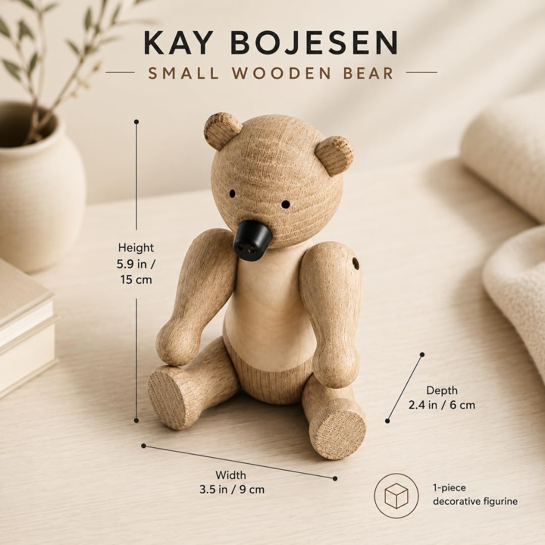 Kay Bojesen Bär klein Figuren 14.5 cm Holzfiguren Weihnachtsdekoration, Holz Klein Bär, Klein Bär