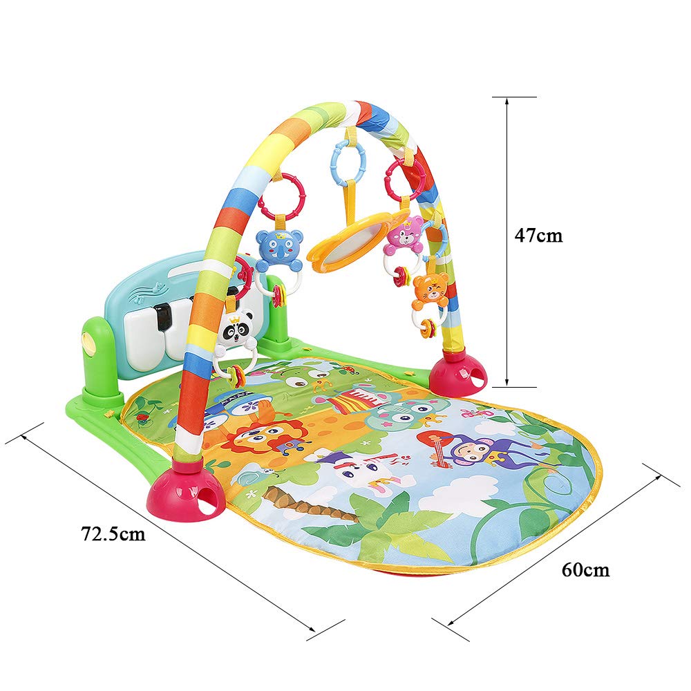 XUANYU Baby-Spielmatte, Spieldecke mit Spielbogen, Spielmatte Baby Faltbar, Lernspielzeug ab 0 Monat