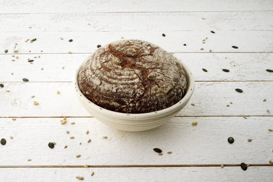 Zenker Gärkorb rund Ø22 cm – Gärkörbchen aus natürlichem Rattan für selbstgemachtes Brot – Versorgt