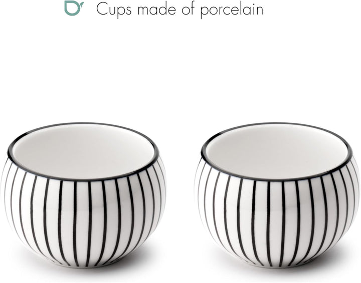 Bredemeijer Teekannen Set 3-teilig Gusseisen 1 Liter mit Porzellan-Tee-Becher