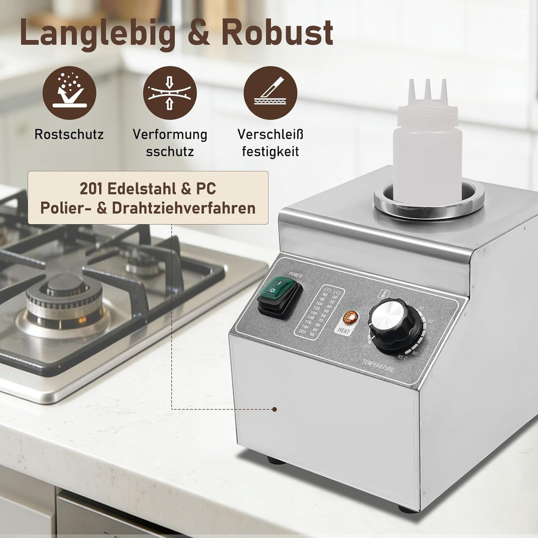 100W 220V Edelstahl Elektrischer Sossenwärmer Elektrisch Saucenwärmer Jam Heat Preservation Machine