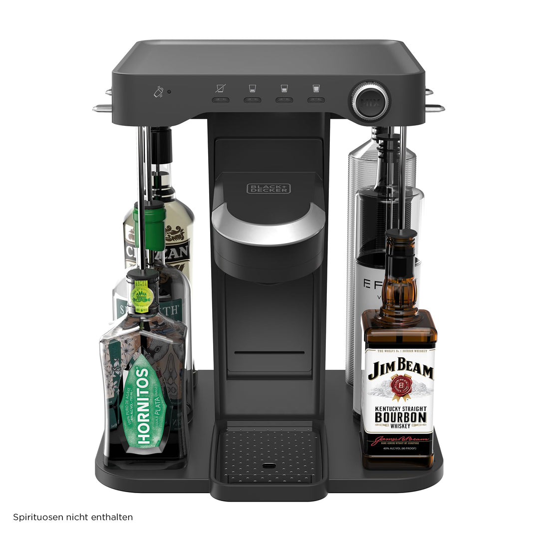 Black+Decker BEV Cocktail-Maschine BEHB101 (individuelle Cocktails auf Knopfdruck, Platz für 5 Spiri