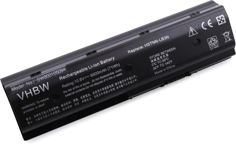 vhbw Akku 6600mAh Notebook Laptop HP Pavilion Envy dv7 dv4 dv6 m6 Ersatz für 671567-421 671567-831 6