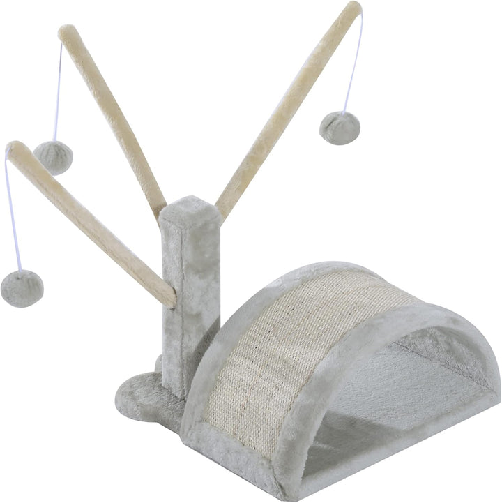 PawHut Kratzbaum 40 cm Kleiner Katzenturm mit Höhle, 2 Spielball, Kratzmatte, Katzenkratzbaum, Klett