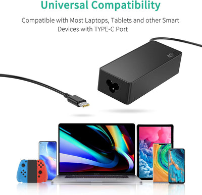 Bromae 45W USB C Laptop Ladekabel Netzteil Ladegeräte für Lenovo 10E 11E 14E 14W X12 T14s P14s Think