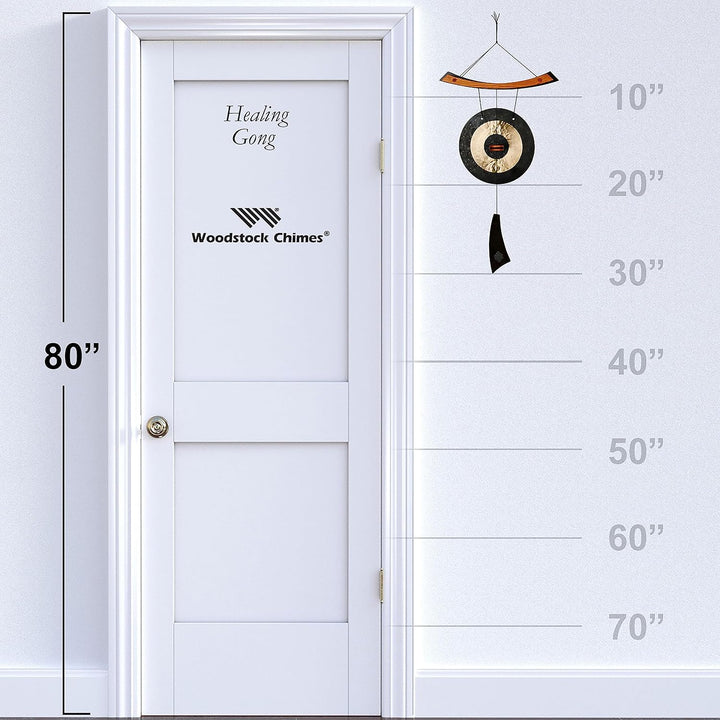 Woodstock Windspiel Healing Gong, Schwarz, 76,2/25,4 cm