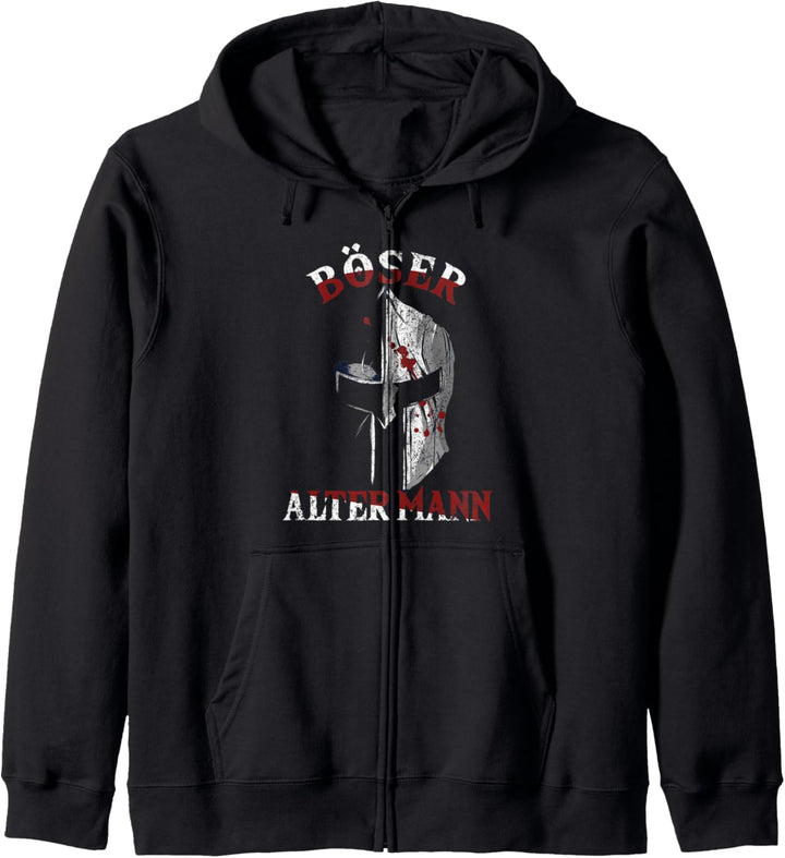 Böser Alter Mann, Spartaner Helm, Vintage, Biker, Sparta Kapuzenjacke