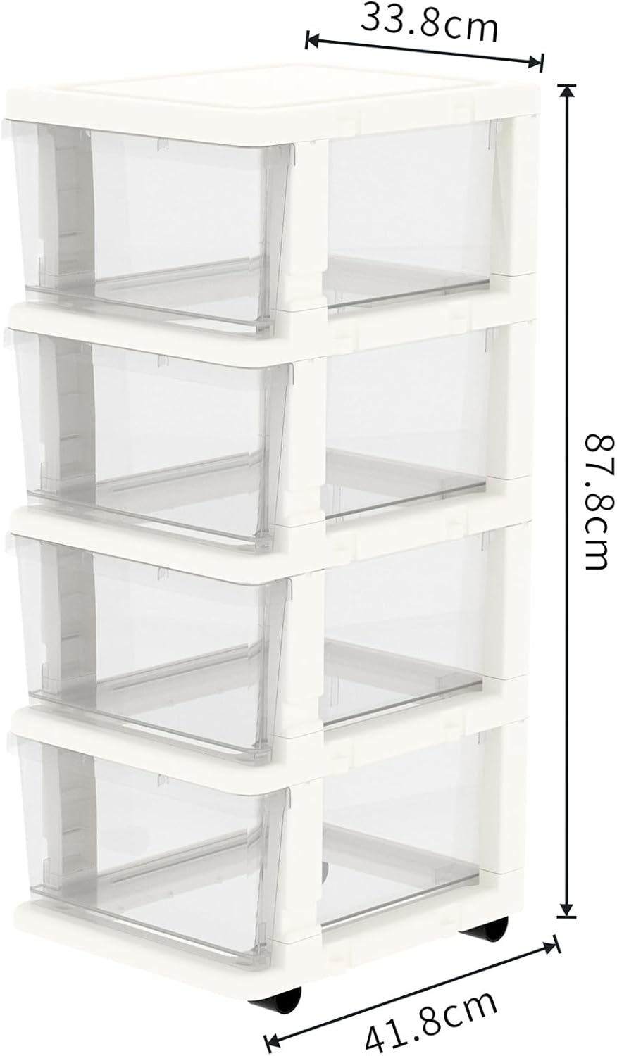 Cetomo Schubladenschrank, Schubladenbox, Aufbewahrungsturm mit Rollen, Kunststoff Schubladencontaine