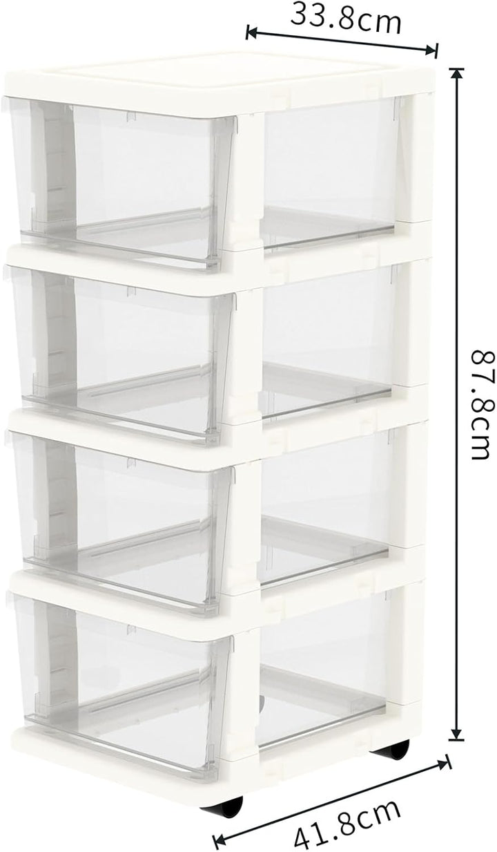 Cetomo Schubladenschrank, Schubladenbox, Aufbewahrungsturm mit Rollen, Kunststoff Schubladencontaine