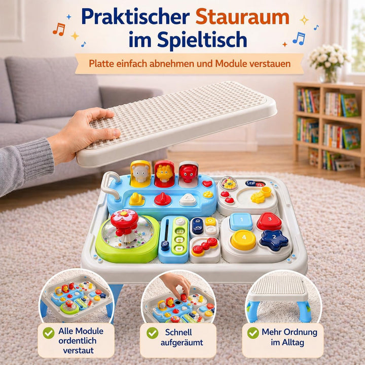 AMAYO - Baby Aktivitätstisch Montessori ab 9-36 Monate – Interaktiver Babys Entdeckertisch Spieltisc