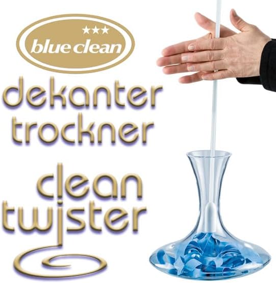 CleanTwister Karaffen und Vasentrockner Dekanterreiniger Farbe: blau