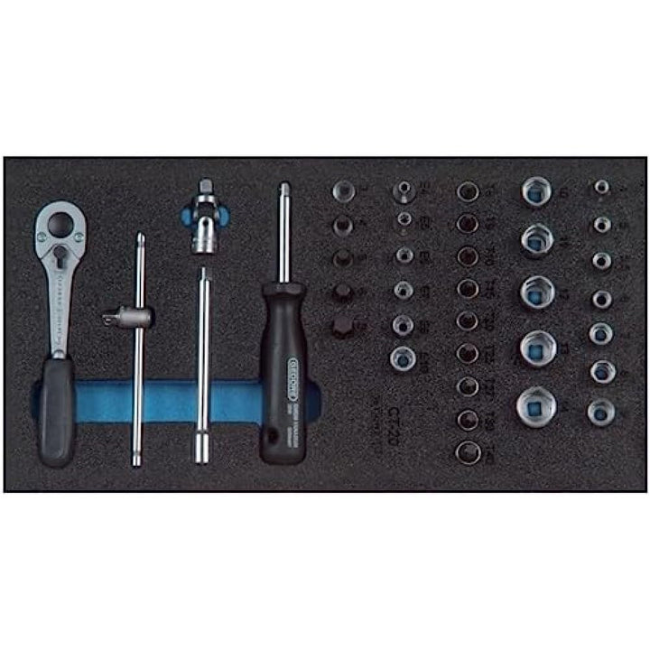 GEDORE 1500 CT1-20 Steckschlüssel-Sortiment 14' in Check-Tool-Modul, 1 Stück
