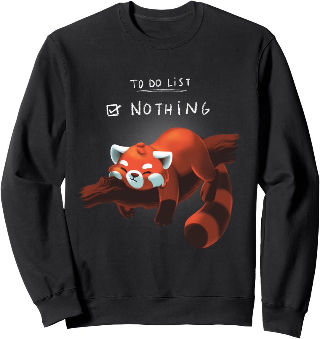 Süsser roter Panda To Do List Sweatshirt