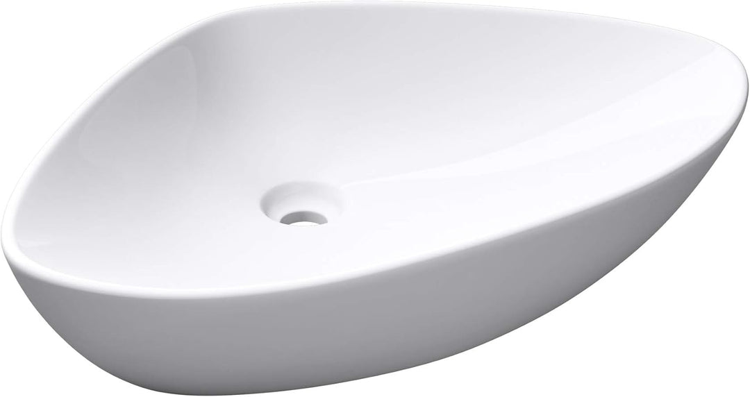 doporro Brüssel215 Waschbecken aus Keramik in weiss, inkl. Nano-Versiegelung