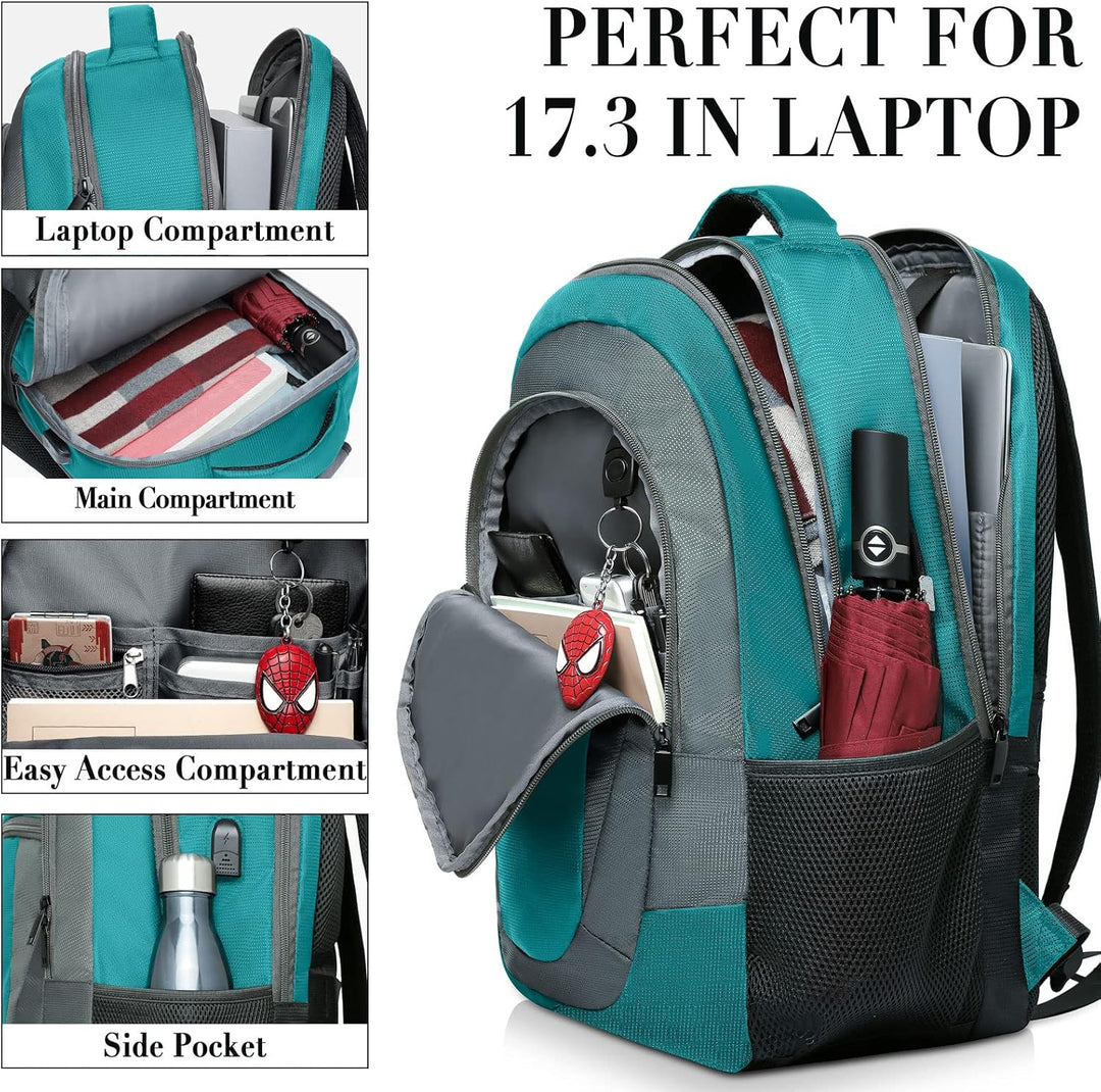 BIKROD Rucksack Herren und Damen, Schulrucksack Jungen Mädchen Teenager, Wasserdicht Rucksack | 17.3