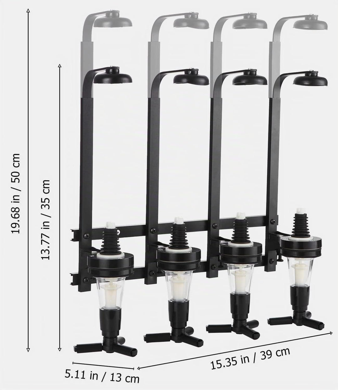 Soulpala Bar Butler Bar Flaschenhalter und Dosierer Bar Butler Wand Flaschenhalter für 4 Flaschen Ba