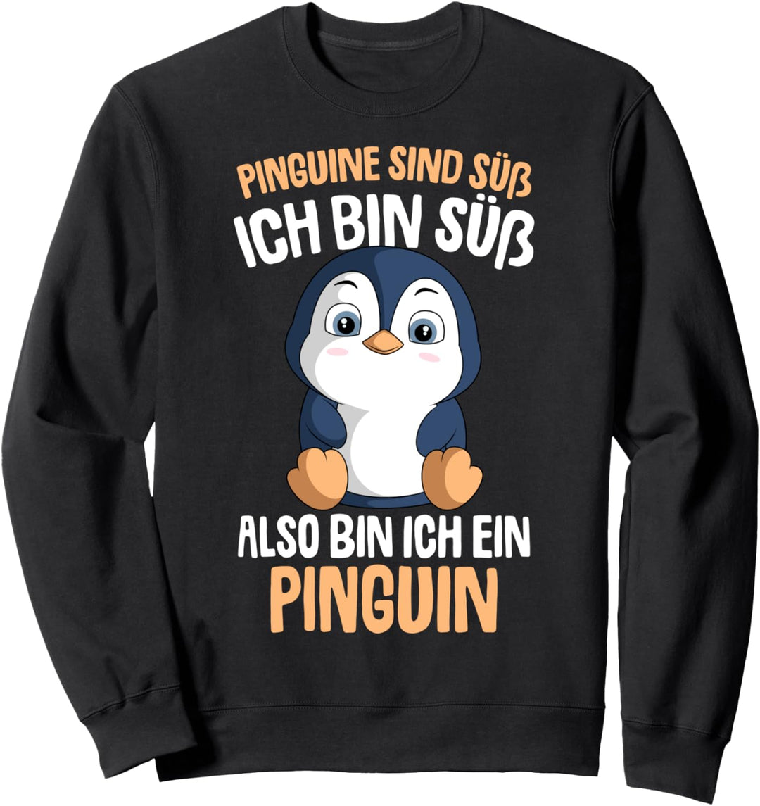 Pinguine sind süss Mädchen Kinder Damen Penguin Sweatshirt