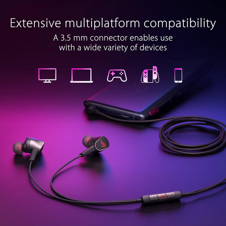 ASUS ROG Cetra II Core In-Ear-Gaming-Kopfhörer (3,5-mm-Stecker, kompatibel mit PCs, Notebooks, Mobil