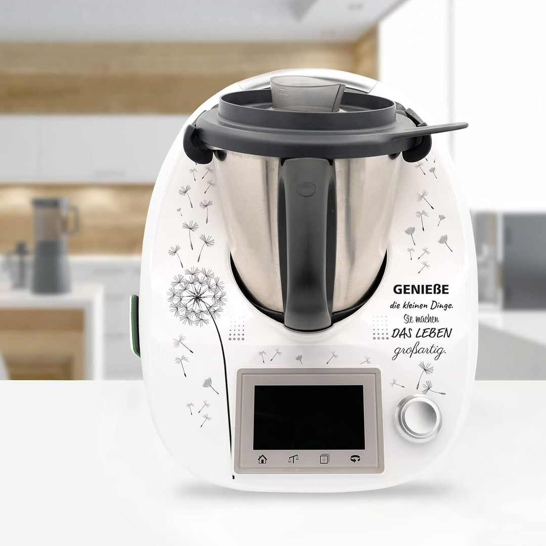 Finest Folia Deko Schutz Aufkleber kompatibel mit Thermomix TM5 Sticker Set 25 Geniesse das Leben, 2