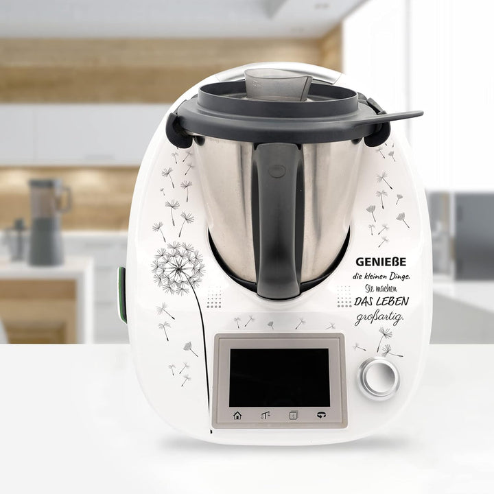 Finest Folia Deko Schutz Aufkleber kompatibel mit Thermomix TM5 Sticker Set 25 Geniesse das Leben, 2