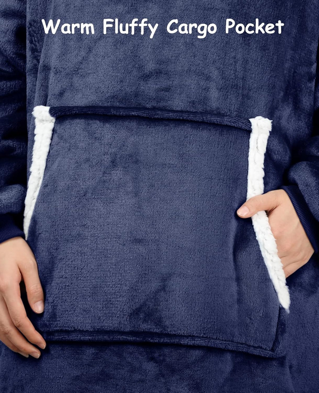 Sendowtek Übergrosse Hoodie Decke Damen Oversized, Sherpa Deckenpulli Weich Super Warme Komfortable