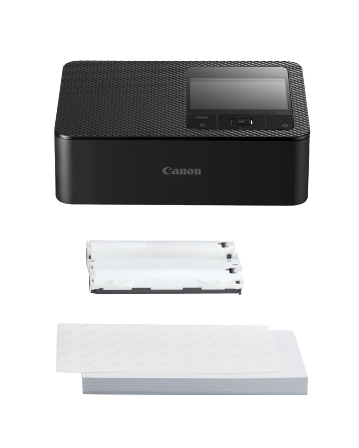 Canon SELPHY CP1500 Mobiler Fotodrucker mit Papierset, Schwarz - Drahtloser Bluetooth-Drucker mit Zu