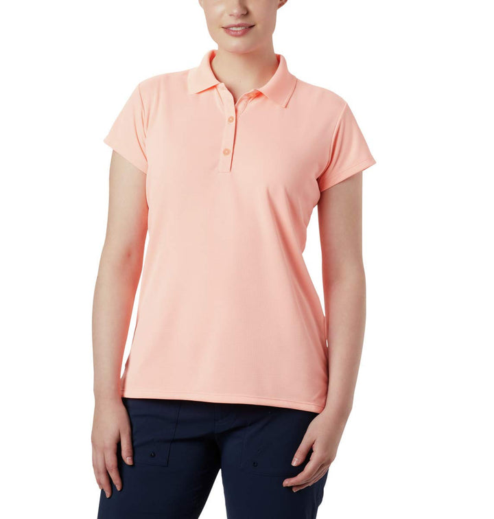 Columbia Damen Innisfree Short Sleeve Polo Wanderhemd L Tiki Pink, L Tiki Pink
