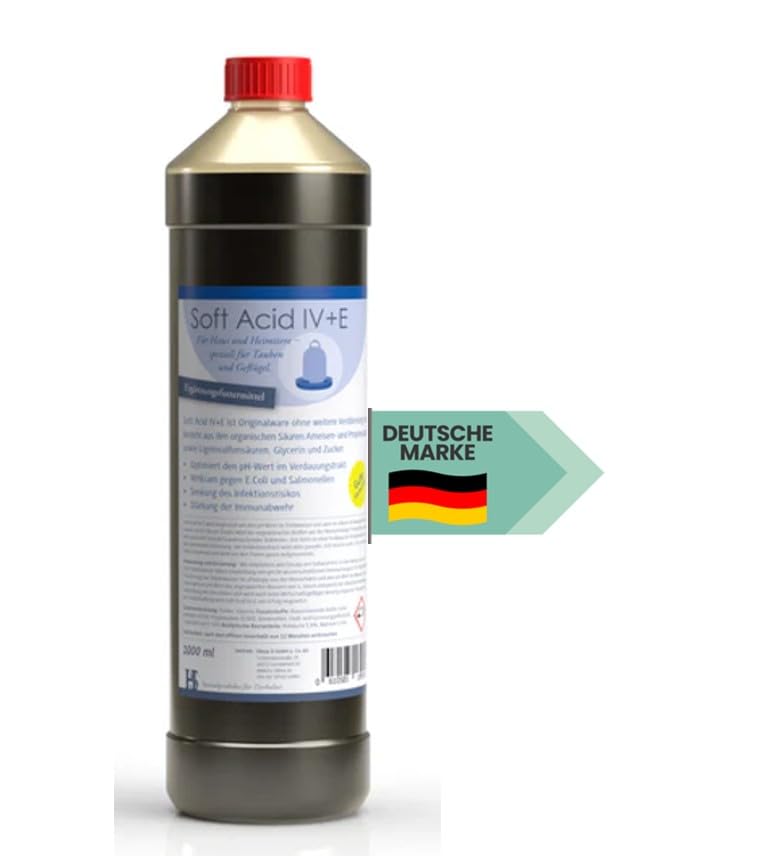 H&S Soft Acid IV+E 1000ml - Trinkwasserzusatz u.a. gegen E.Coli und Salmonellen bei Geflügel & Taube