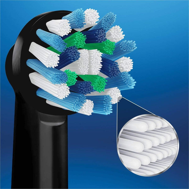 Oral-B CrossAction Bürsten, Schwarz, 4 Stück Schwarz 4 stück (1er Pack) Oral-B CrossAction Bürsten,