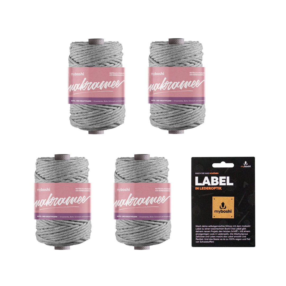 myboshi Makramee-Garn, gezwirnt 4mm, Made in Germany, Naturgarn, das Kreativgarn für orientalische -