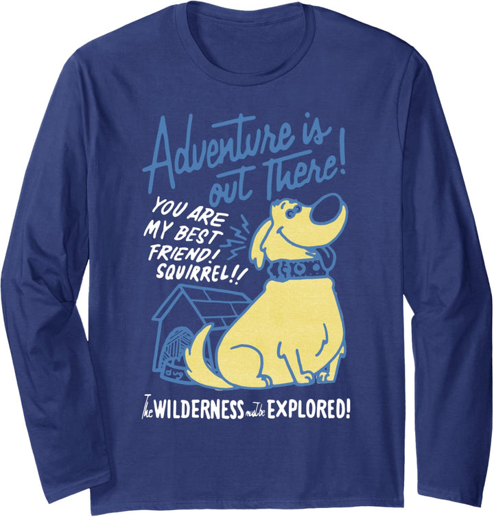 Disney Pixar Up Adventure Dug Line Art Langarmshirt