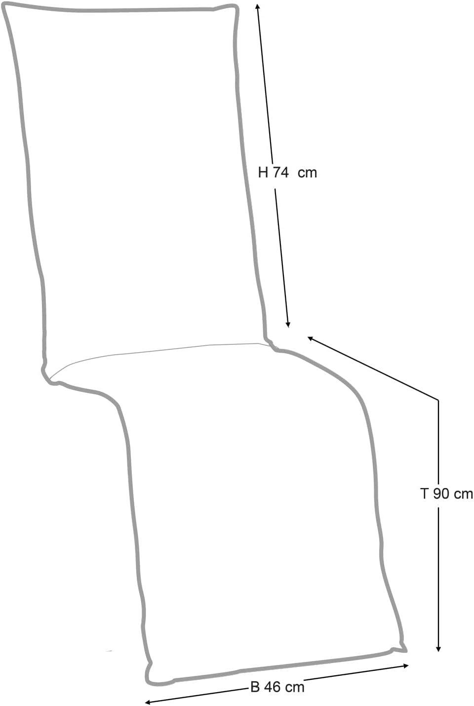 Relaxauflage Polsterauflage Gartenstuhlauflage | Grün | 50 x 170 cm | Baumwolle | Polyester
