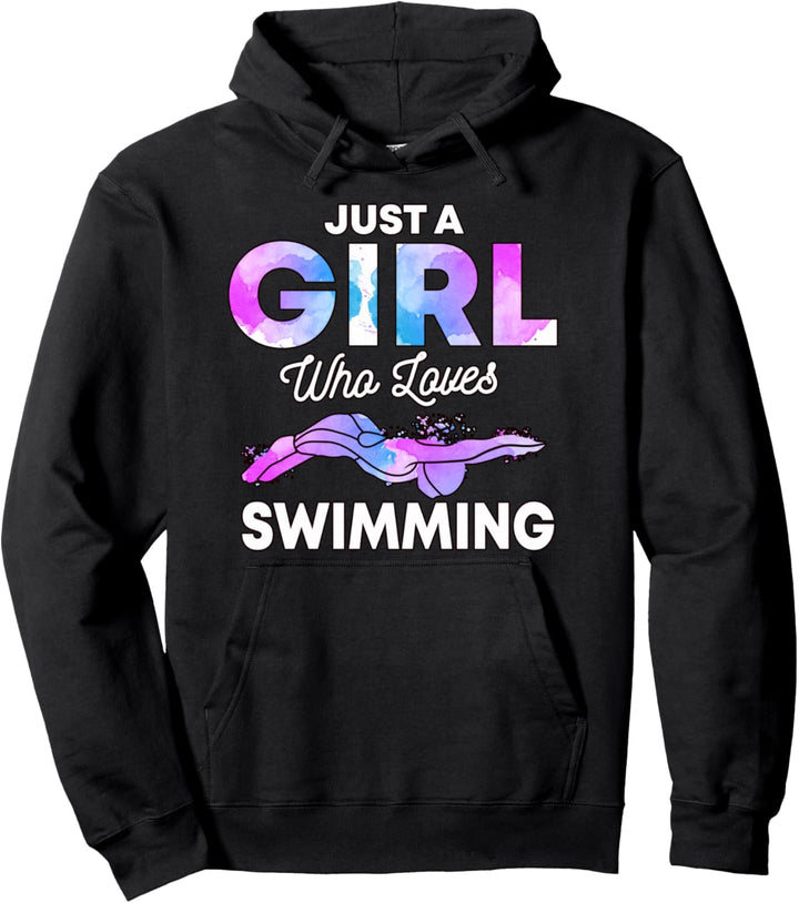 Nur ein Mädchen Schwimmen Geschenk Schwimmerin Schwimmen Pullover Hoodie