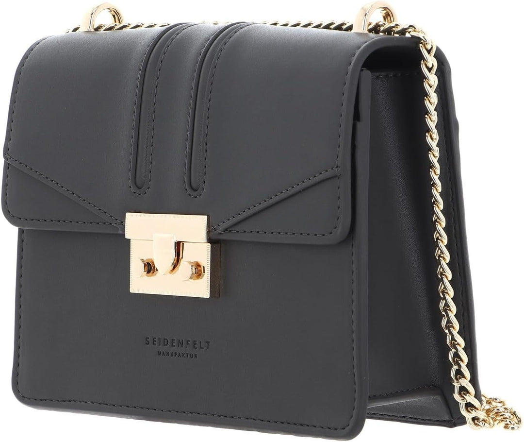 Seidenfelt Roros - Schultertasche 21 cm Anthracite/Gold, Anthracite/Gold