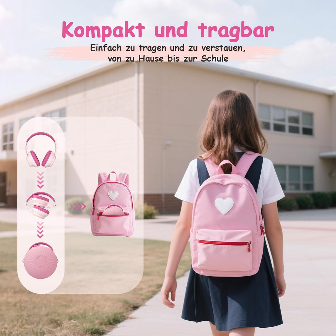 TONOSHARK Noise Cancelling Kopfhoerer Kinder | 60h Spielzeit | Kopfhörer Kabellos Bluetooth Kinder,